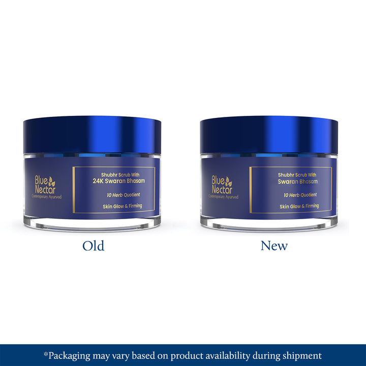 Gold Face Scrub for Glowing Skin with Walnut & Kumkumadi (12 herbs, 50g)