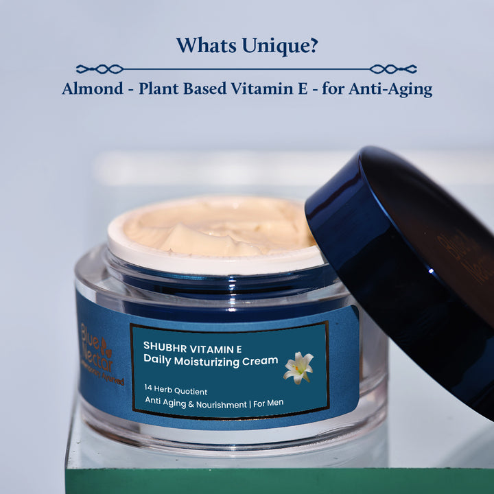 Shubhr Men's Vitamin E Face Cream for Skin Hydration & Nourishment (14 herbs, 50g)