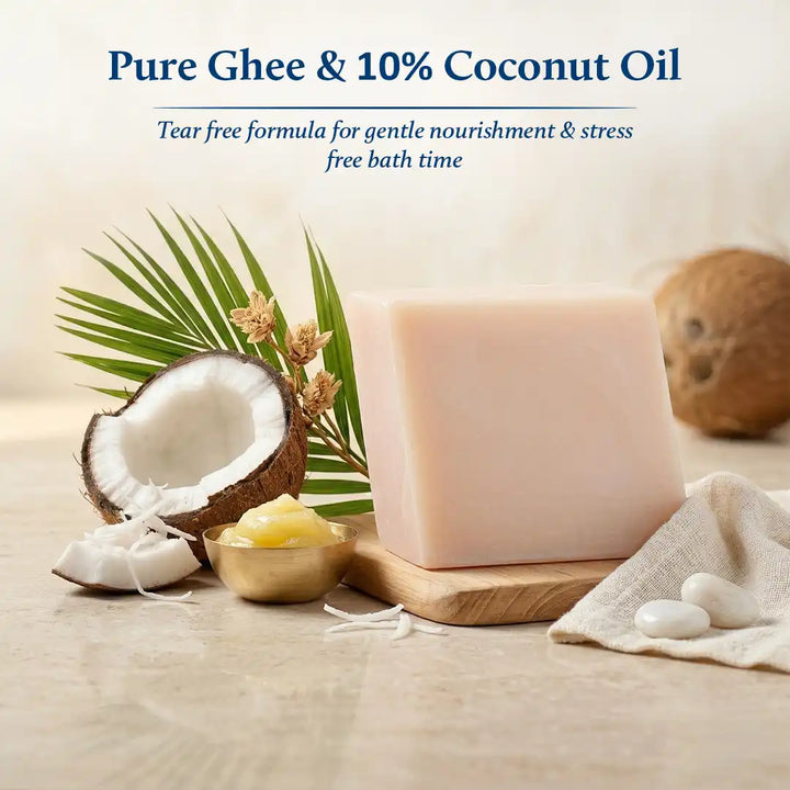 Coconut oil baby soap with 10% pure ghee