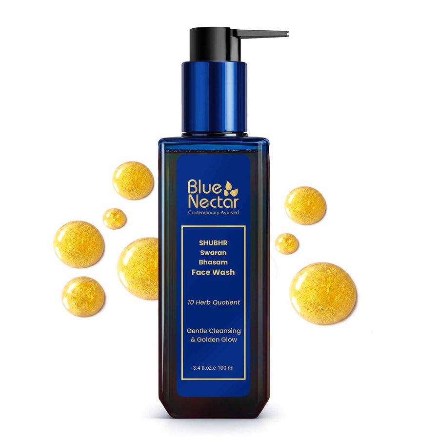 Gold face wash for golden glow