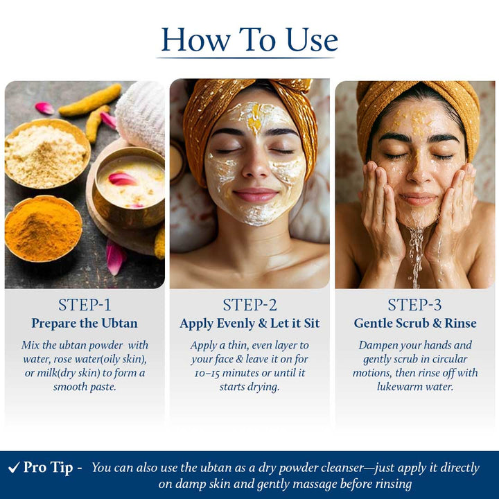 Almond & flax seeds exfoliating ubtan | How to use