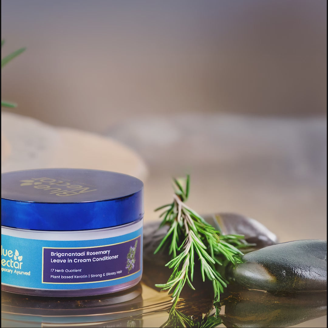 Rosemary Leave-in Conditioner With Natural Keratin for Hair Growth & Frizz-Free Hair (16 Herbs, 200g)