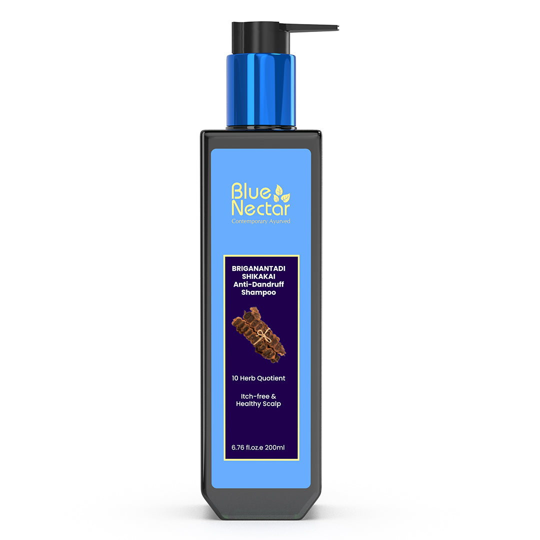 Anti dandruff hair shampoo with shikakai