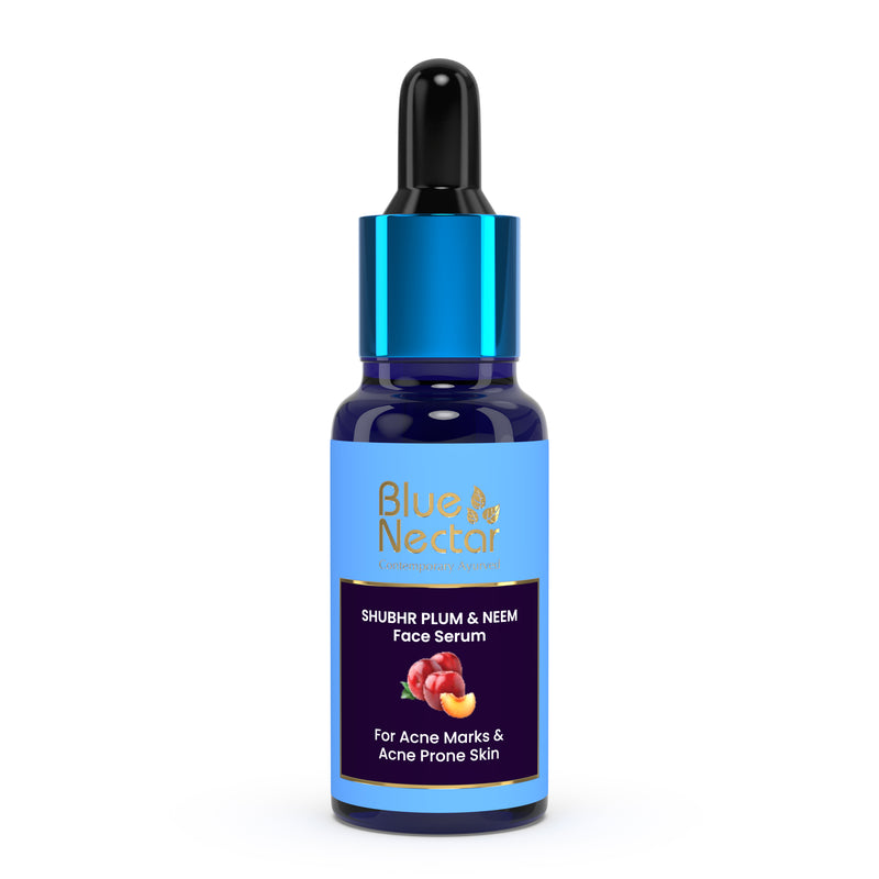 Shubhr Plum & Neem Face Serum with Vitamin C for Acne Prone Skin and Acne Marks