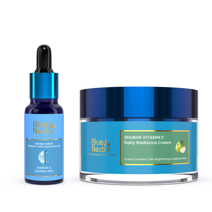 Ayurvedic Face Serum Vitamin C and Vitamin C Face Cream for Glowing Skin